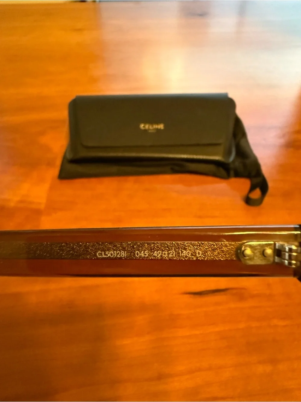 Celine Taupe Square Acetate Glasses cl50128i